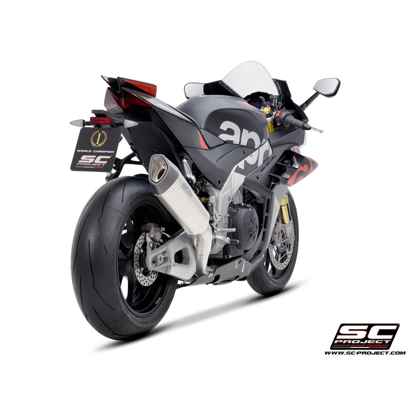 SC-Project Uitlaat SC1-R 300mm | Zilver | Aprilia RSV4