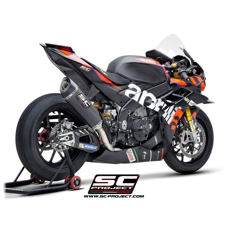SC-Project Exhaust System 4-2-1 SC1-R 350mm | Carbon | Aprilia RSV4