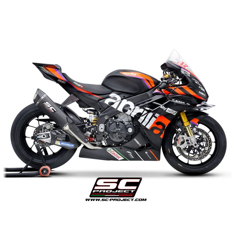 SC-Project Exhaust System 4-2-1 SC1-R 350mm | Carbon | Aprilia RSV4