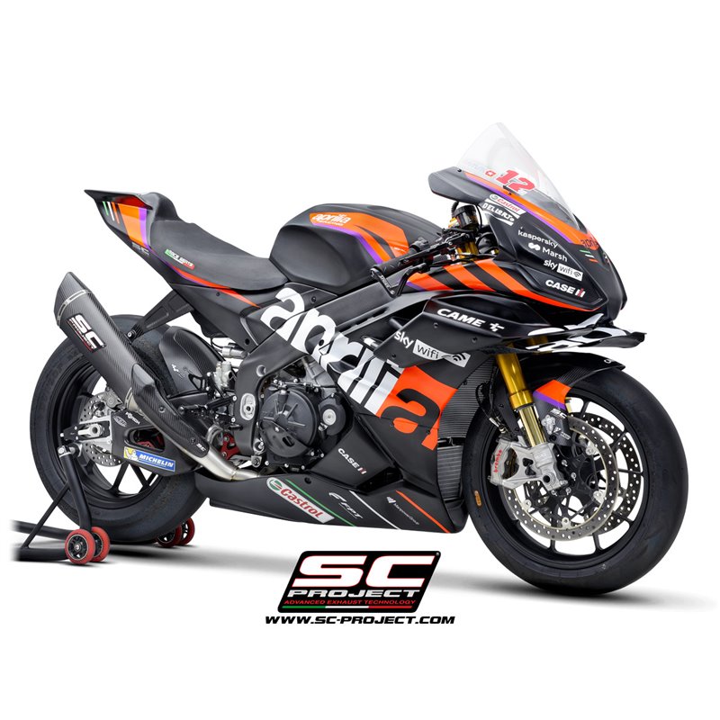 SC-Project Exhaust System 4-2-1 SC1-R 350mm | Carbon | Aprilia RSV4
