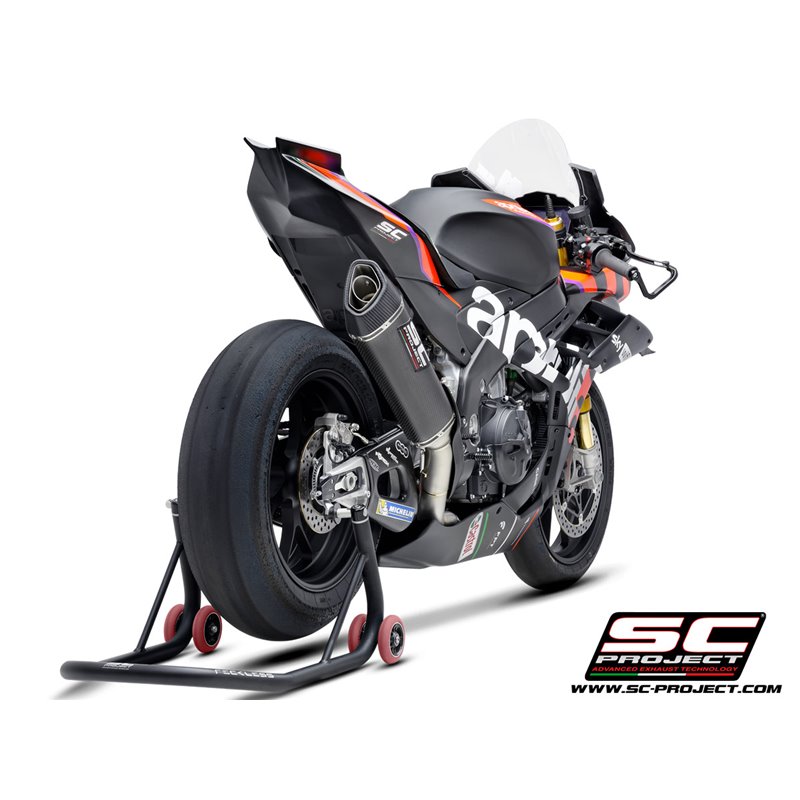SC-Project Exhaust System 4-2-1 SC1-R 350mm | Carbon | Aprilia RSV4