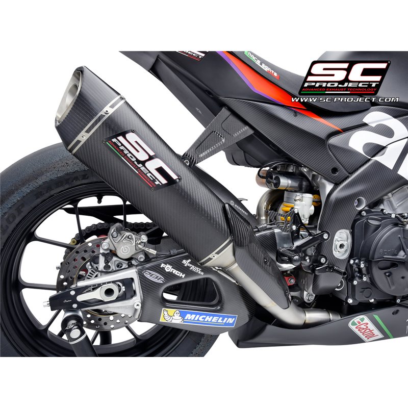 SC-Project Exhaust System 4-2-1 SC1-R 350mm | Carbon | Aprilia RSV4