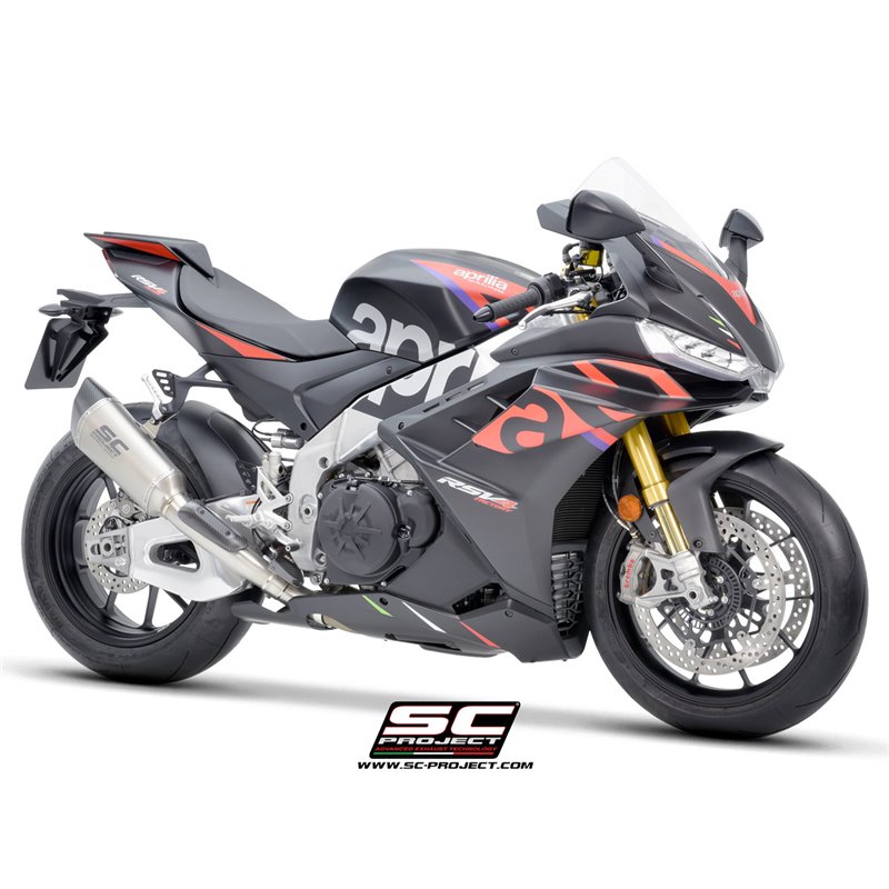 SC-Project Exhaust SC1-R 250mm | Silver | Aprilia RSV4