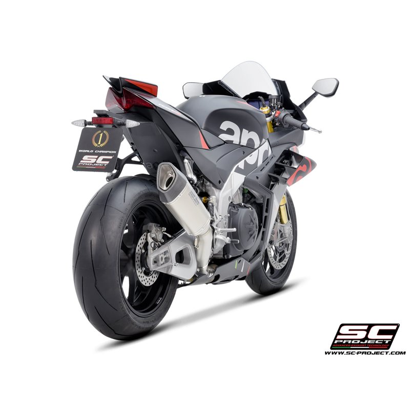 SC-Project Exhaust SC1-R 250mm | Silver | Aprilia RSV4