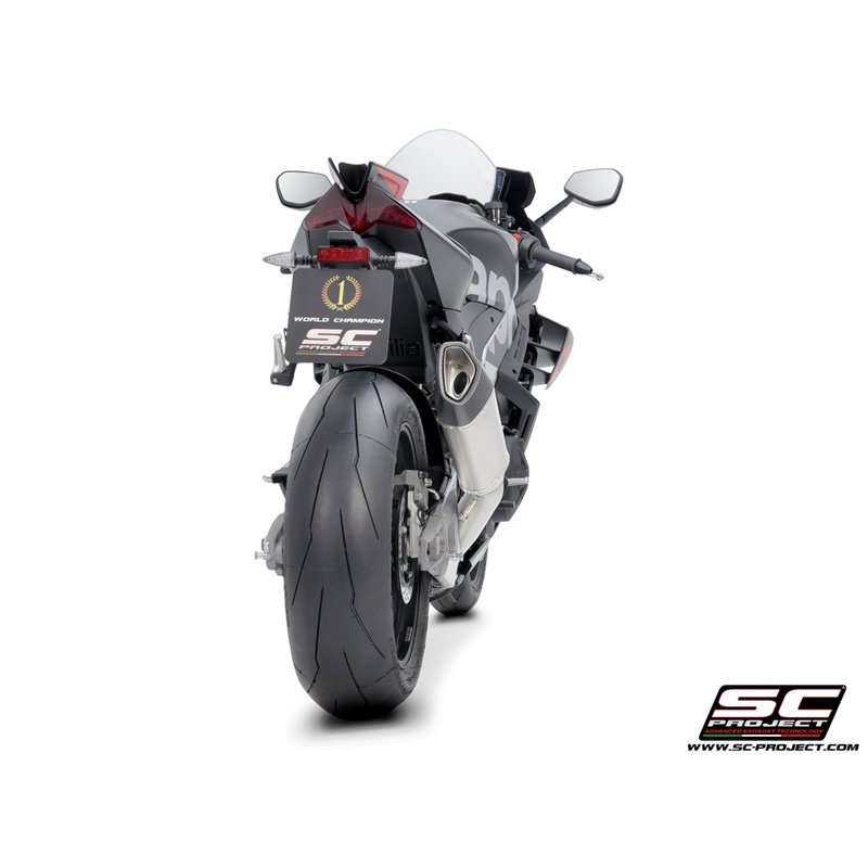 SC-Project Exhaust SC1-R 250mm | Silver | Aprilia RSV4