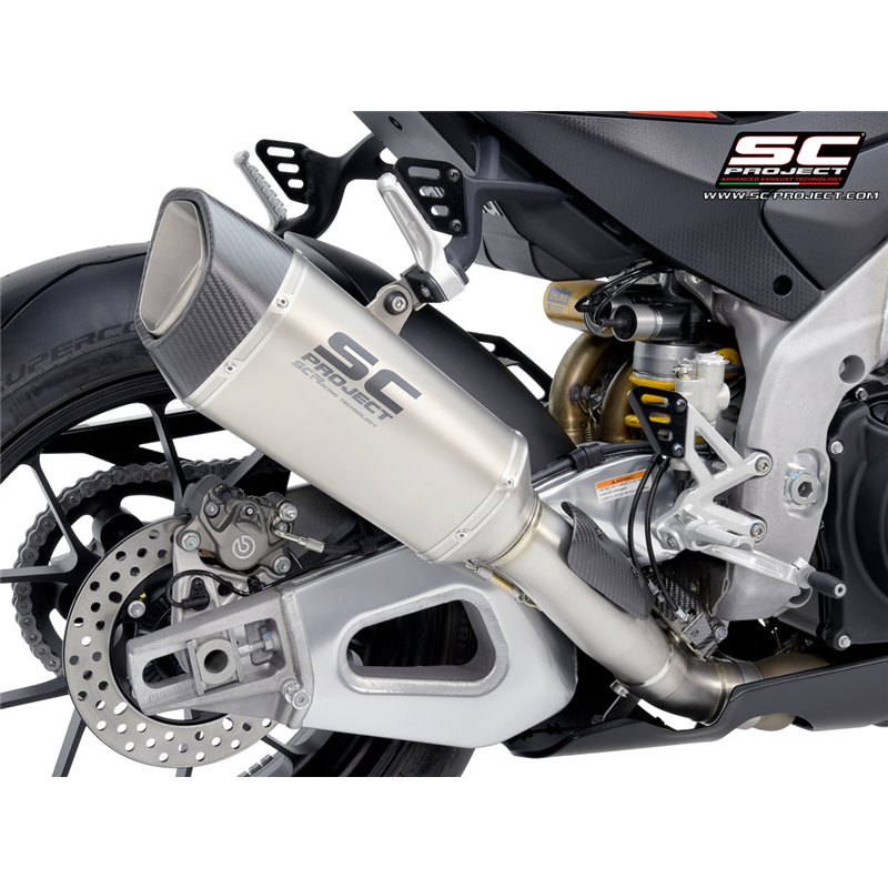 SC-Project Uitlaat SC1-R 250mm | Zilver | Aprilia RSV4