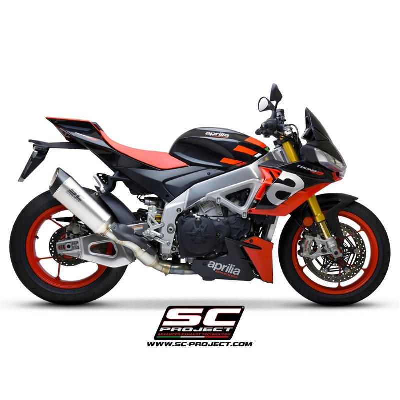 SC-Project Uitlaat SC1-R | Zilver | Aprilia Tuono V4