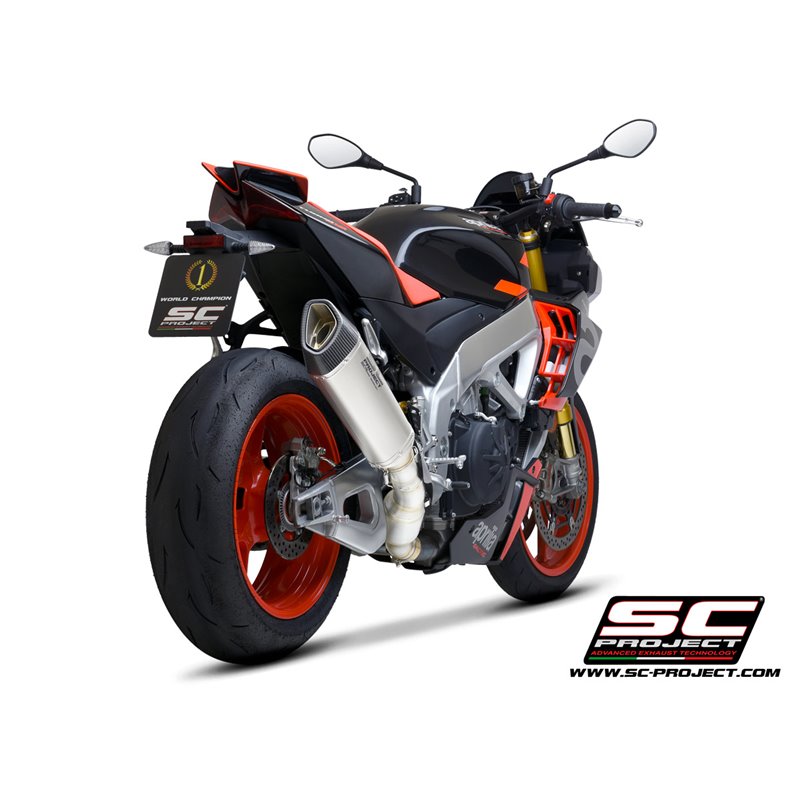 SC-Project Uitlaat SC1-R | Zilver | Aprilia Tuono V4