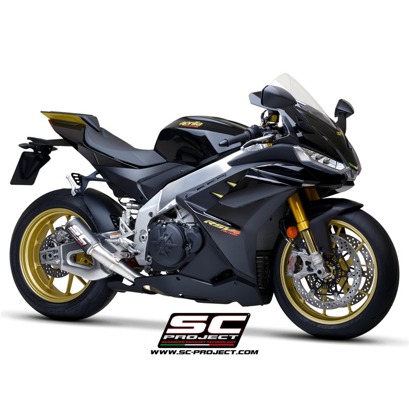 SC-Project Exhaust CR-T StoneGuard | Carbon | Aprilia Tuono V4