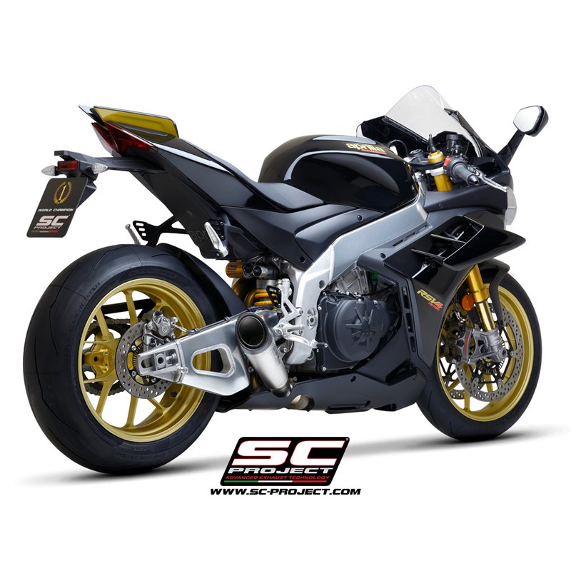 SC-Project Exhaust S1 | Silver | Aprilia Tuono V4