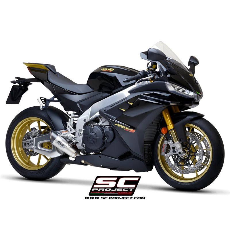 SC-Project Exhaust S1 | Silver | Aprilia Tuono V4