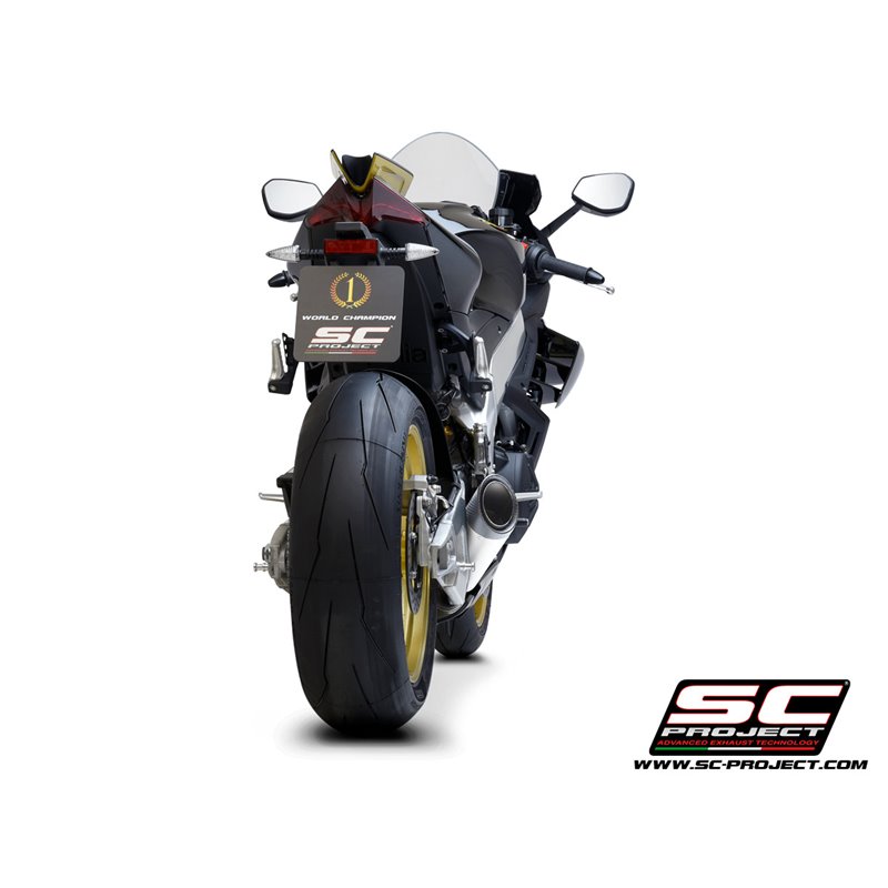 SC-Project Exhaust S1 | Silver | Aprilia Tuono V4