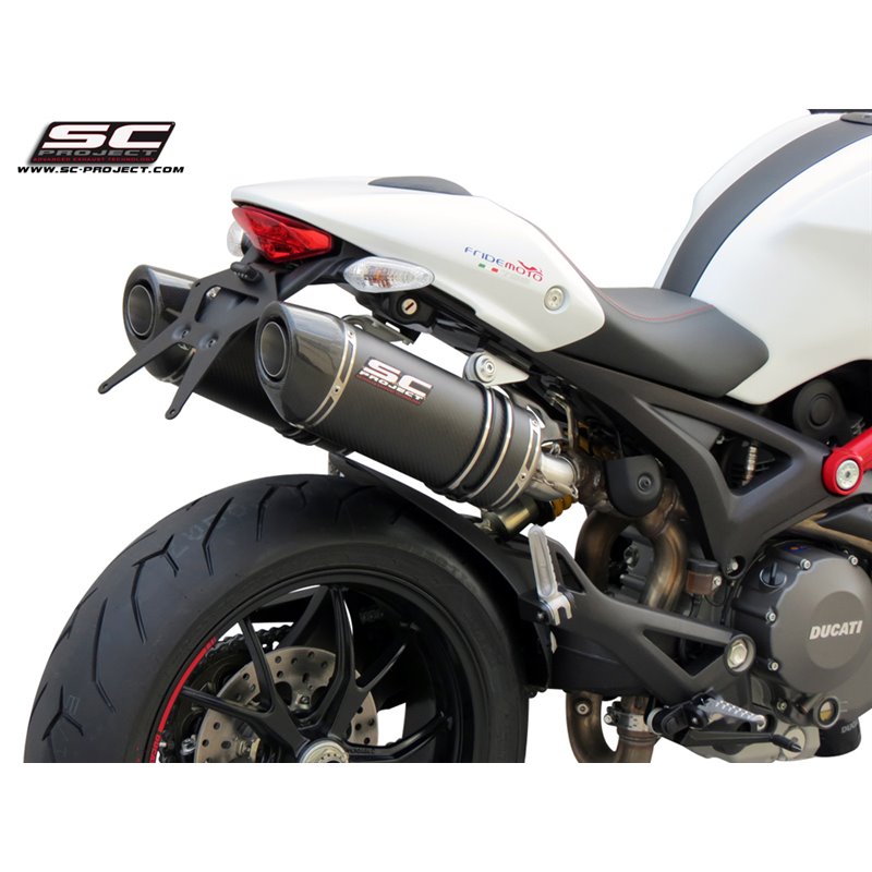 SC-Project Uitlaten Oval | Zilver | Ducati 696 Monster