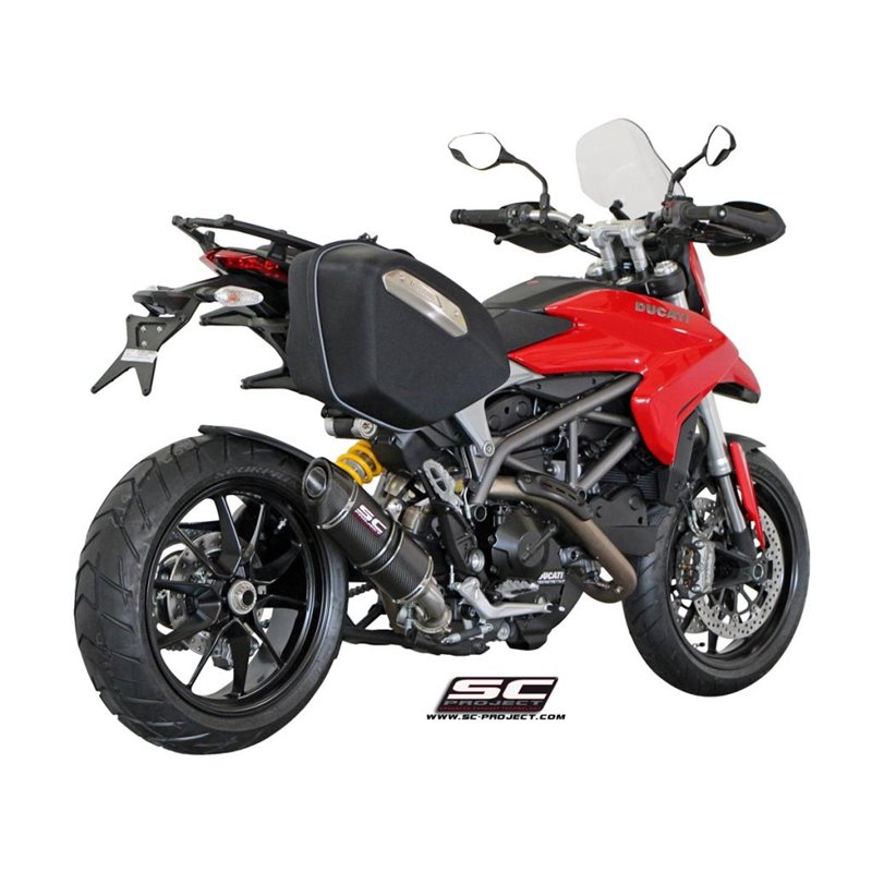 SC-Project Uitlaat Oval Low | Zilver | Ducati 821 Hyperstrada