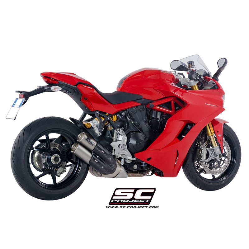 SC-Project Uitlaat CR-T Double | Zilver | Ducati 950 Supersport