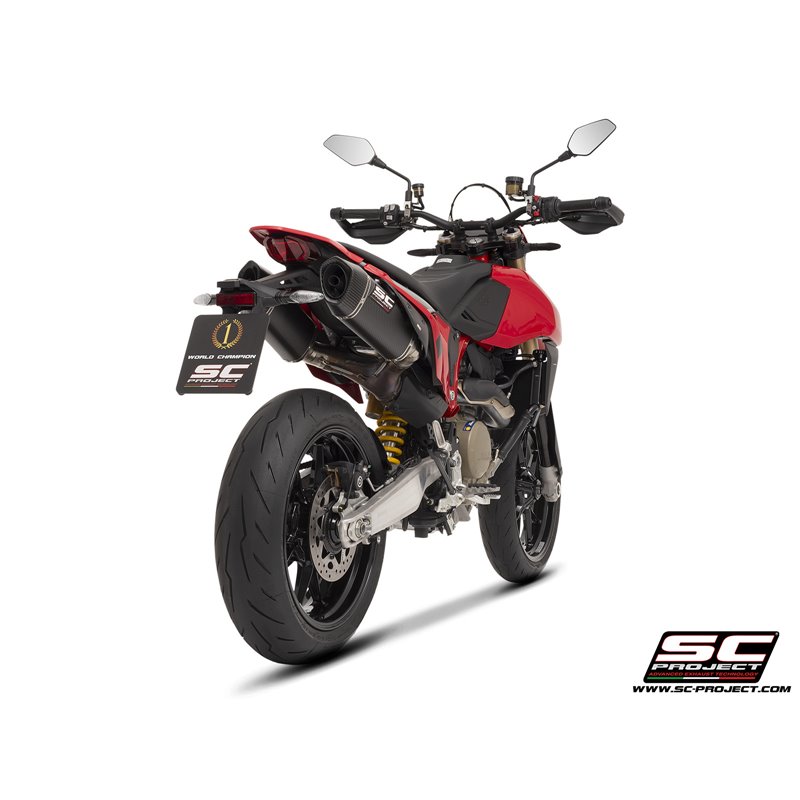 SC-Project Uitlaten SC1-S Dual Undertail | Carbon | Ducati 698 Hypermotard Mono