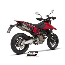 SC-Project Uitlaten SC1-S Dual Undertail | Zilver | Ducati 698 Hypermotard Mono