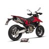SC-Project Uitlaten SC1-S Dual Undertail | Zilver | Ducati 698 Hypermotard Mono