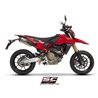 SC-Project Uitlaten SC1-S Dual Undertail | Zilver | Ducati 698 Hypermotard Mono