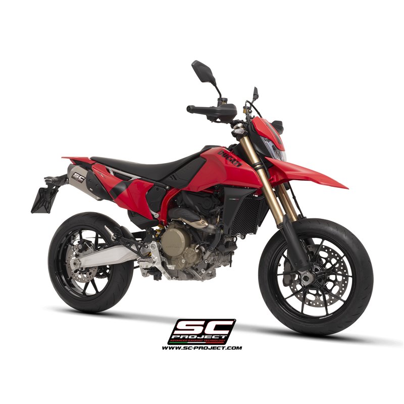 SC-Project Uitlaten SC1-S Dual Undertail | Zilver | Ducati 698 Hypermotard Mono