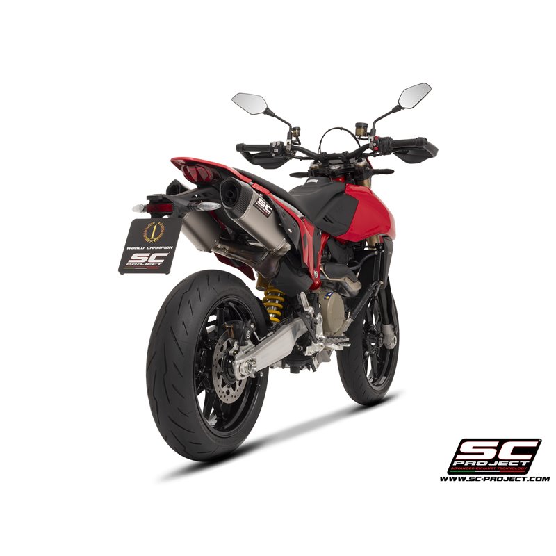 SC-Project Uitlaten SC1-S Dual Undertail | Zilver | Ducati 698 Hypermotard Mono