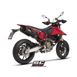 SC-Project Exhausts S1-C Dual Undertail | Black | Ducati 698 Hypermotard Mono
