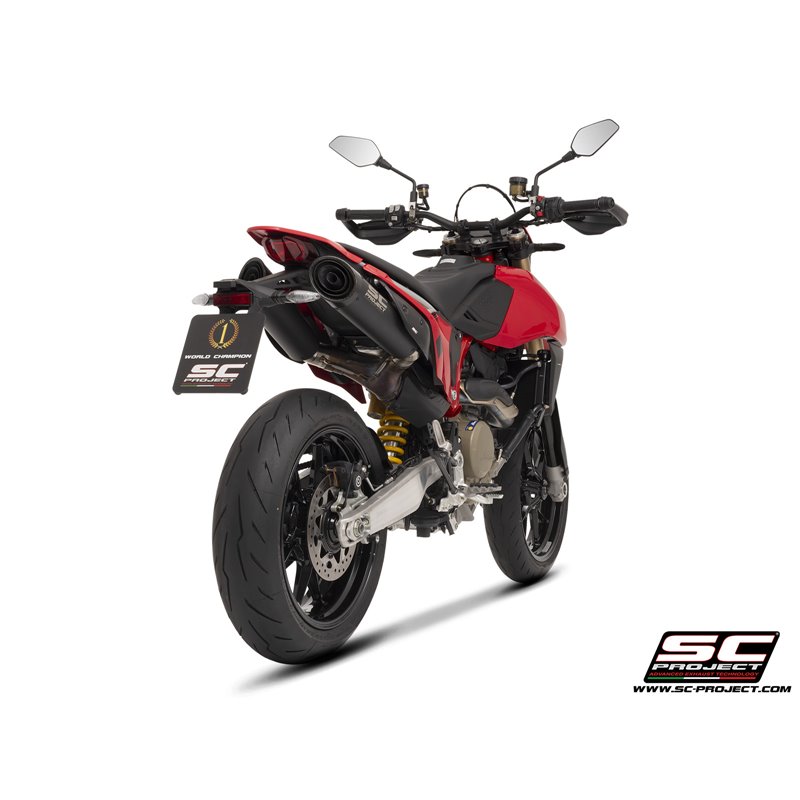 SC-Project Exhausts S1-C Dual Undertail | Black | Ducati 698 Hypermotard Mono