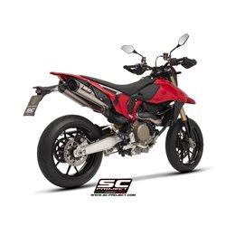 SC-Project Uitlaten S1-C Dual Undertail | Zilver | Ducati 698 Hypermotard Mono