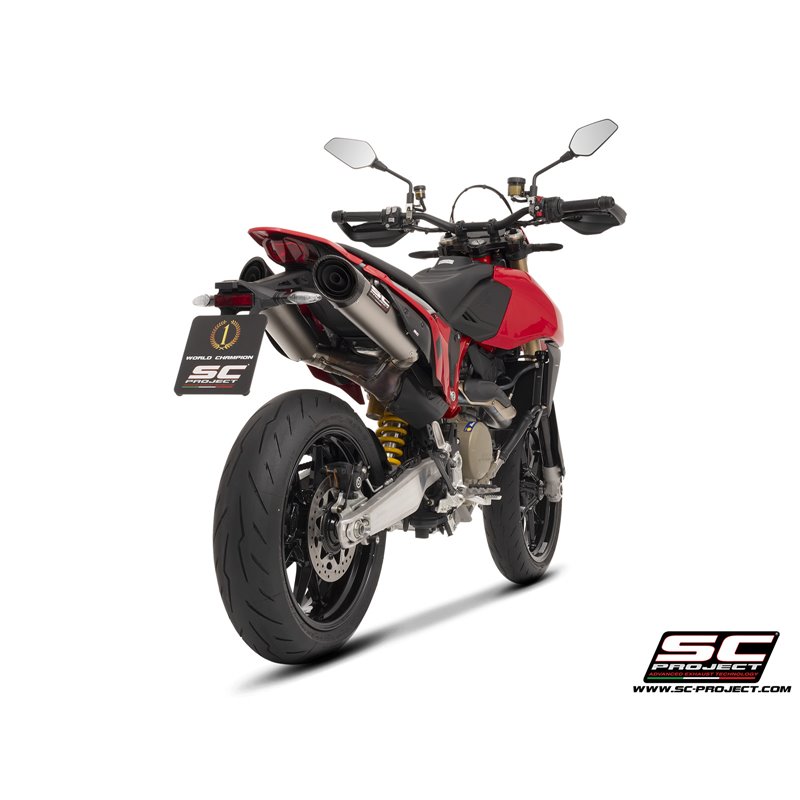 SC-Project Exhausts S1-C Dual Undertail | Silver | Ducati 698 Hypermotard Mono