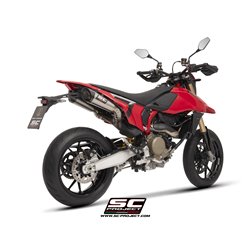 SC-Project Exhausts S1 Dual Undertail Mesh | Silver | Ducati 698 Hypermotard Mono