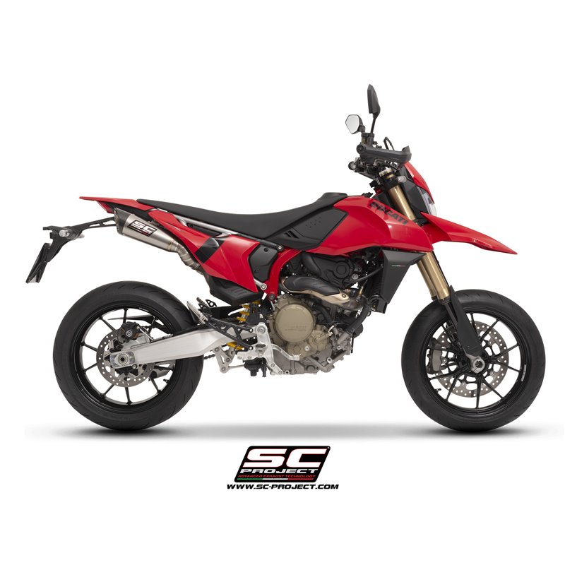SC-Project Uitlaten S1 Dual Undertail Mesh | Zilver | Ducati 698 Hypermotard Mono