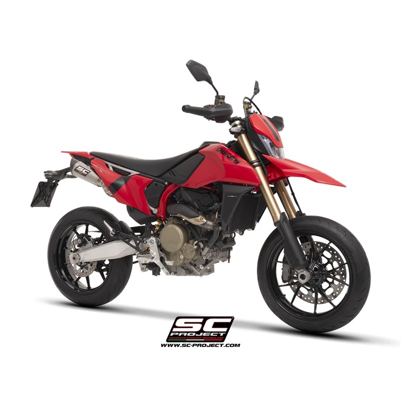 SC-Project Uitlaten S1 Dual Undertail Mesh | Zilver | Ducati 698 Hypermotard Mono