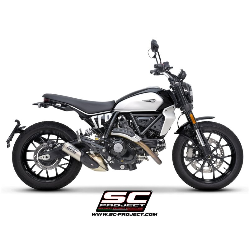 SC-Project Uitlaat CR-T Mesh | Zilver | Ducati 800 Scrambler