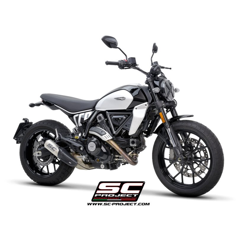 SC-Project Uitlaat CR-T Mesh | Zilver | Ducati 800 Scrambler