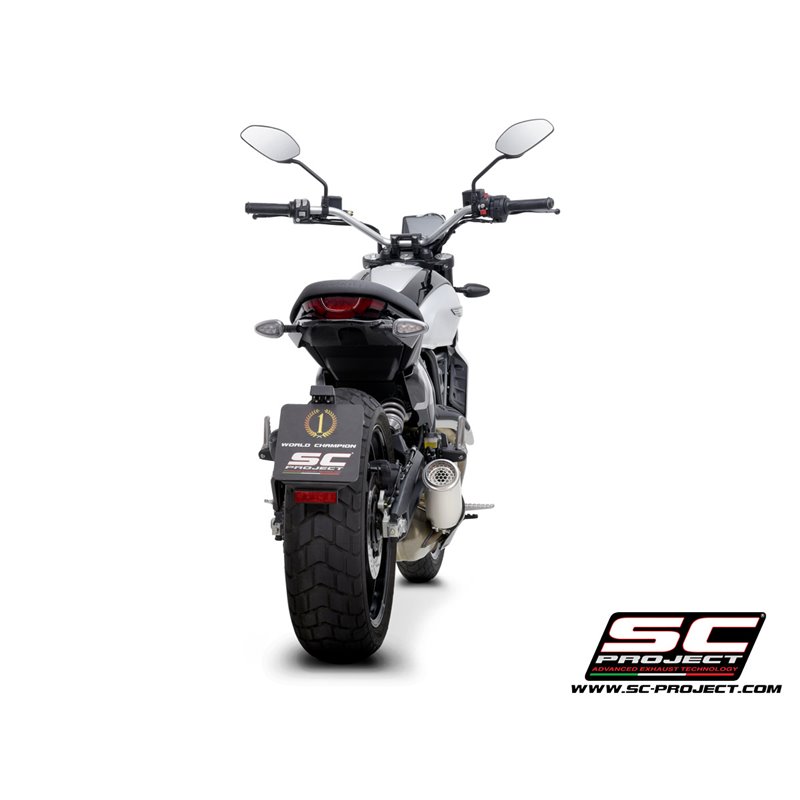 SC-Project Uitlaat CR-T Mesh | Zilver | Ducati 800 Scrambler