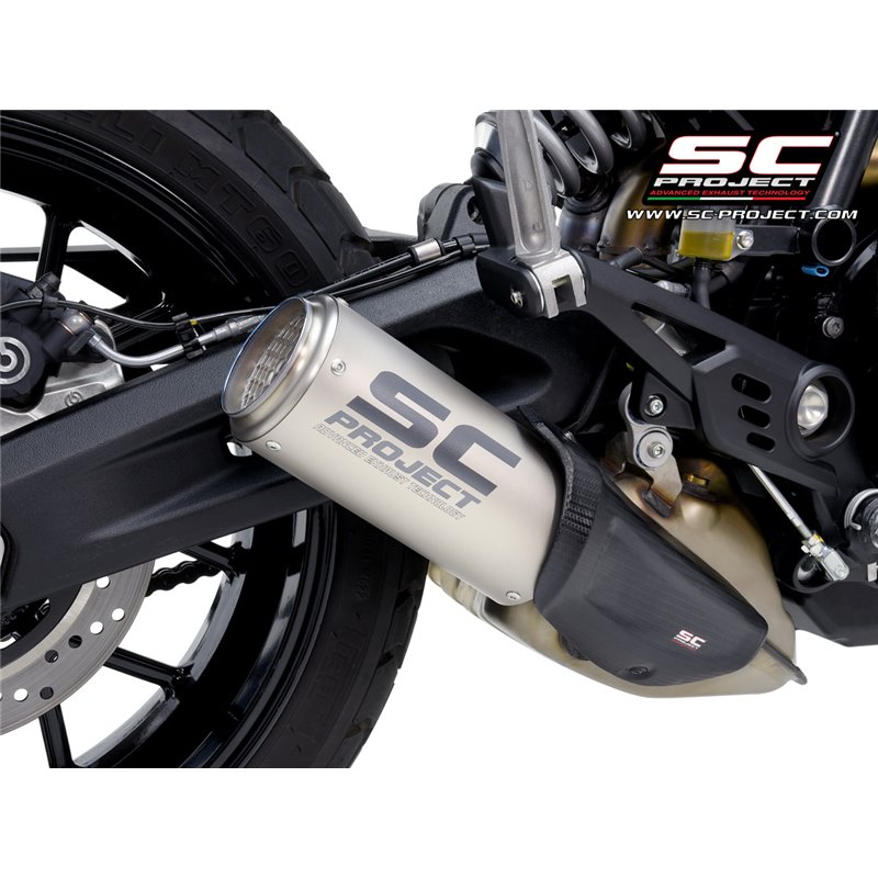 SC-Project Uitlaat CR-T Mesh | Zilver | Ducati 800 Scrambler
