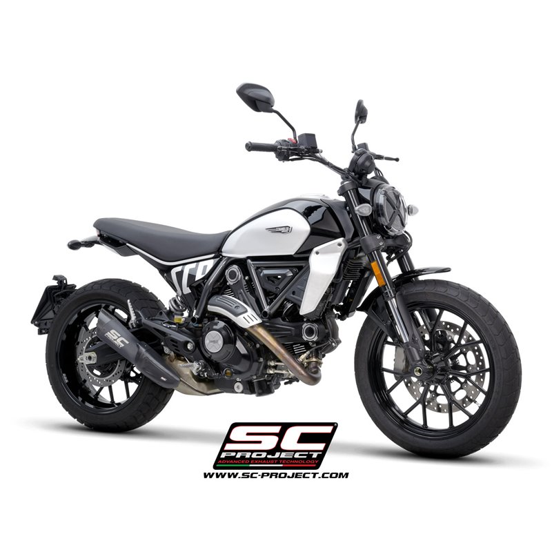 SC-Project Uitlaat S1 | Zilver | Ducati 800 Scrambler