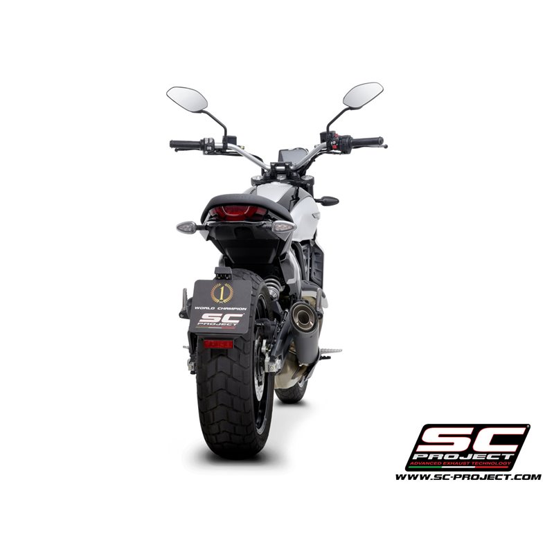 SC-Project Uitlaat S1 | Zilver | Ducati 800 Scrambler