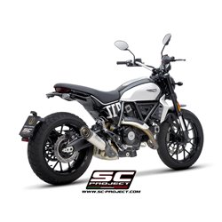 SC-Project Uitlaat S1 | Zilver | Ducati 800 Scrambler