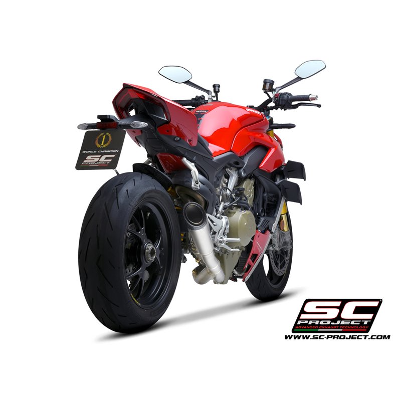 SC-Project Exhaust S1 | Silver | Ducati Streetfighter V4