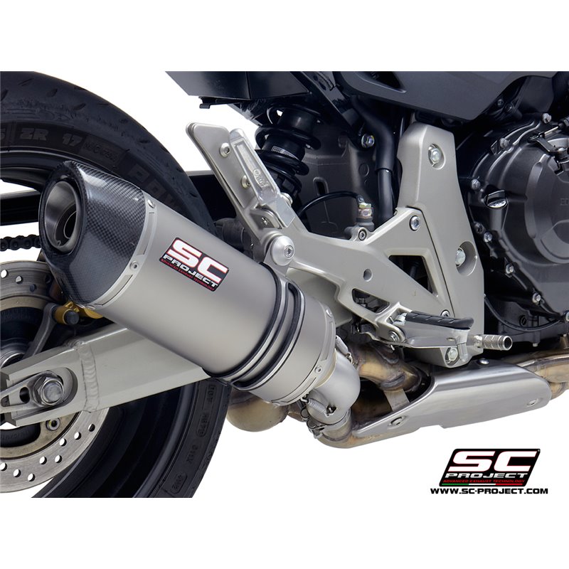 SC-Project Exhaust Oval | Silver | Honda CB600F Hornet