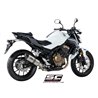SC-Project Uitlaat Oval | Zilver | Honda CBR500R