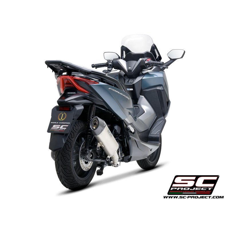 SC-Project Exhaust X-Plorer II GT | Silver | Honda 350 Forza