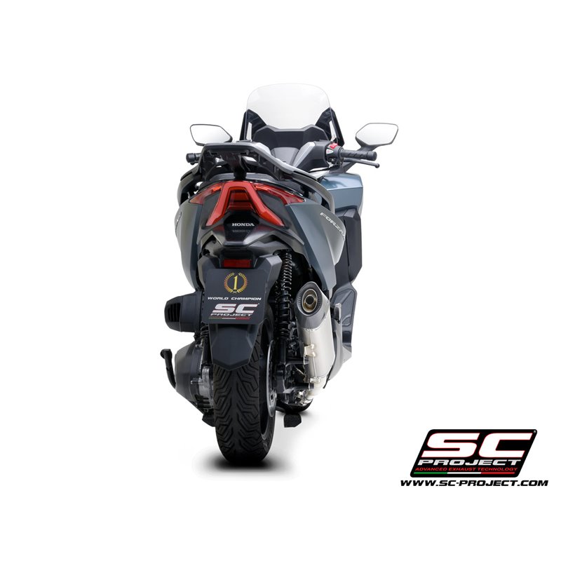 SC-Project Exhaust X-Plorer II GT | Silver | Honda 350 Forza