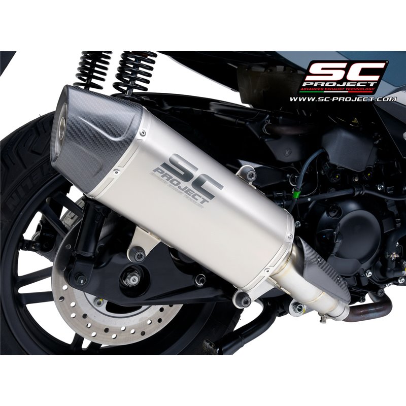 SC-Project Uitlaat X-Plorer II GT | Zilver | Honda 350 Forza