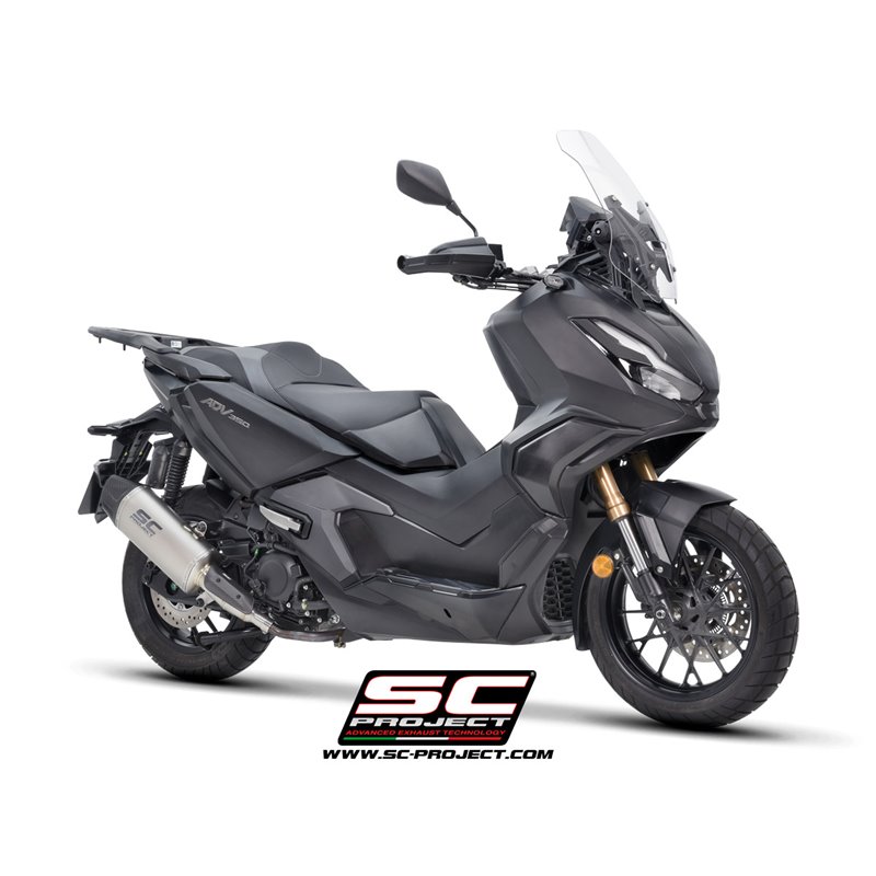 SC-Project Exhaust X-Plorer II GT | Silver | Honda ADV350