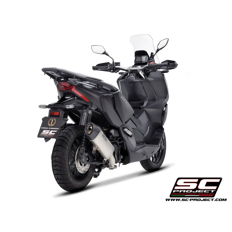 SC-Project Exhaust X-Plorer II GT | Silver | Honda ADV350