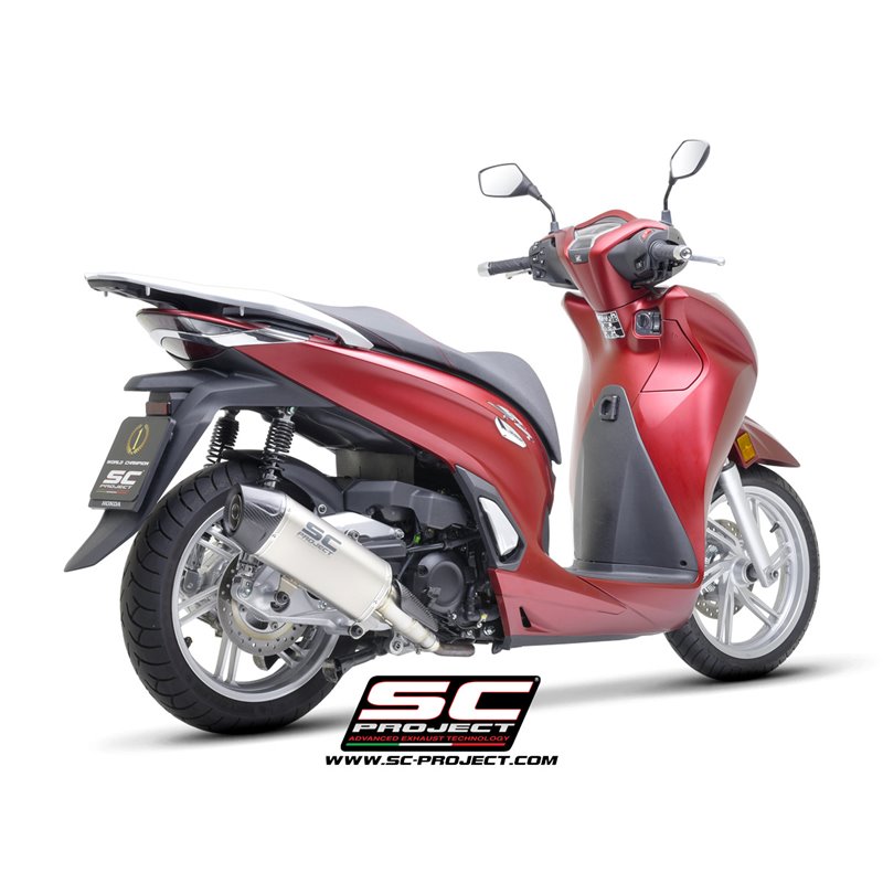 SC-Project Exhaust X-Plorer II GT | Silver | Honda SH350I