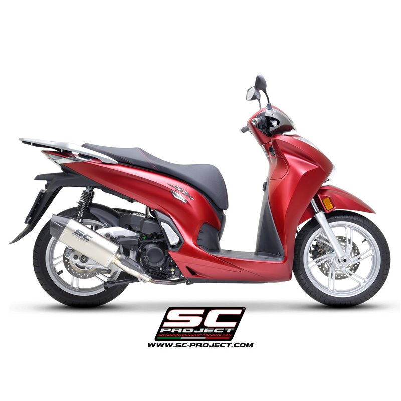 SC-Project Exhaust X-Plorer II GT | Silver | Honda SH350I