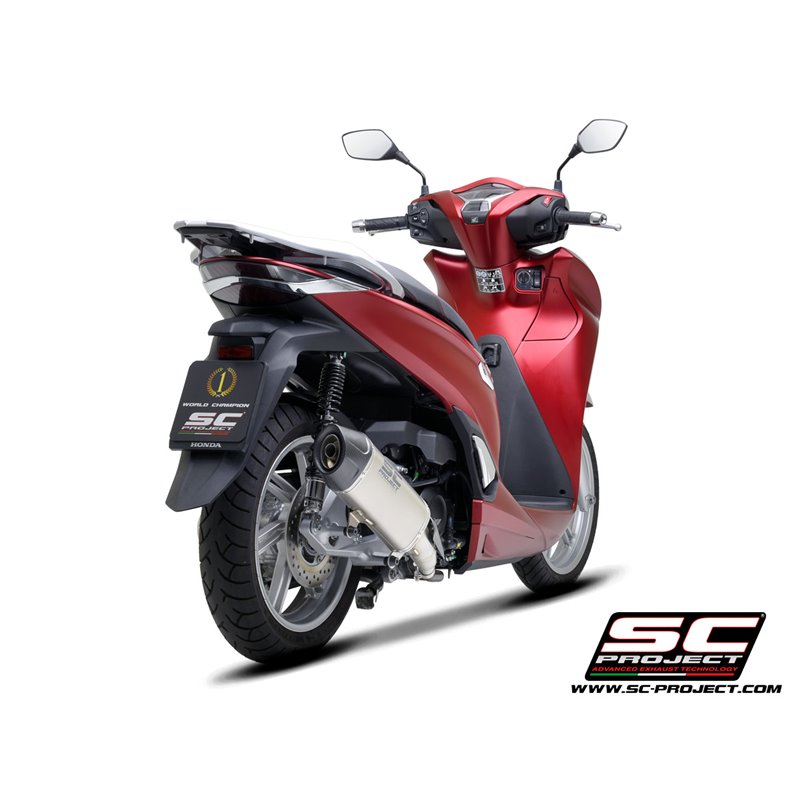 SC-Project Uitlaat X-Plorer II GT | Zilver | Honda SH350I